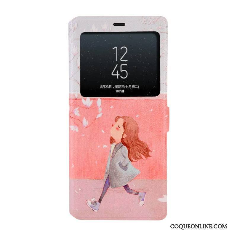 Samsung Galaxy Note 8 Coque Ouvrir La Fenêtre Étoile Dessin Animé Housse Étui Tendance Protection