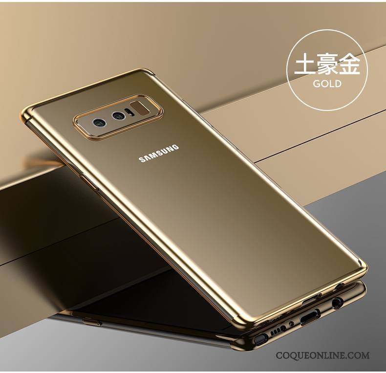 Samsung Galaxy Note 8 Fluide Doux Or Incassable Petit Coque De Téléphone Rat Transparent