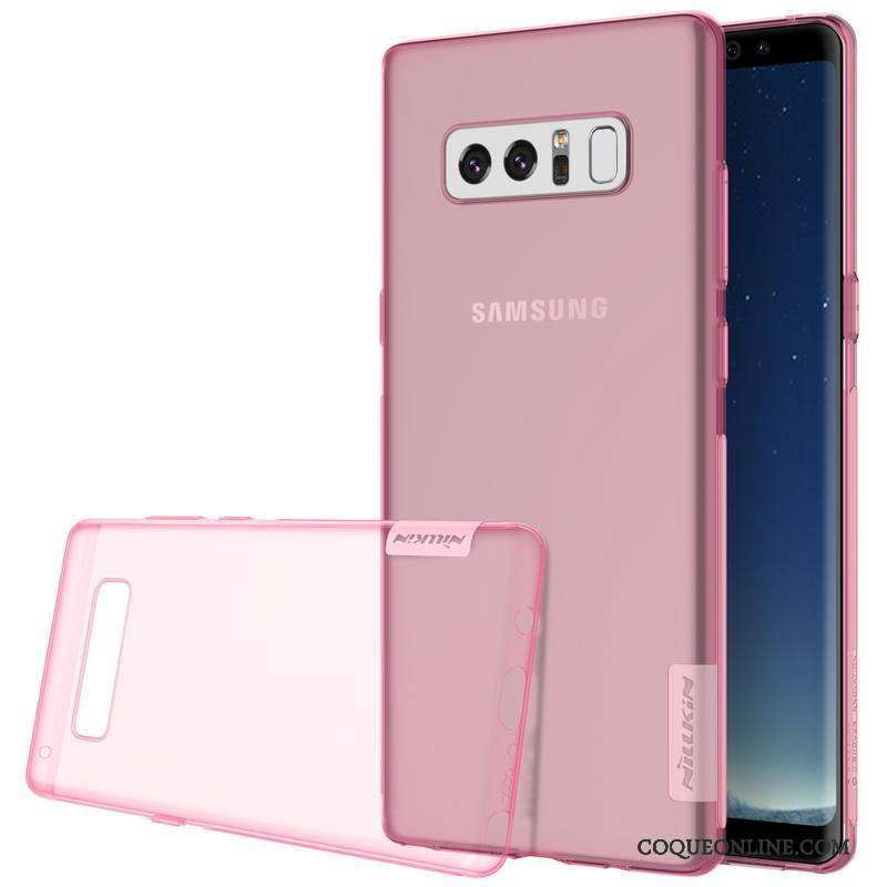 Samsung Galaxy Note 8 Silicone Or Étoile Transparent Fluide Doux Protection Coque De Téléphone