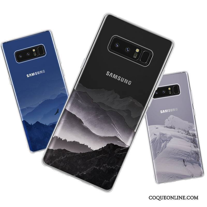 Samsung Galaxy Note 8 Transparent Coque De Téléphone Silicone Incassable Fluide Doux Étoile Créatif