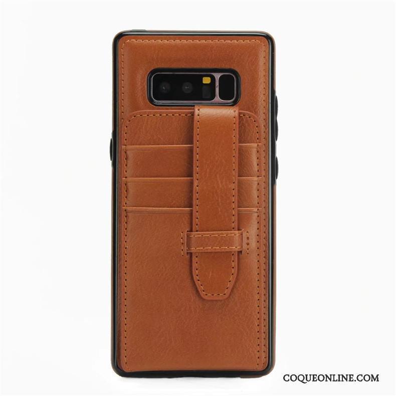 Samsung Galaxy Note 8 Téléphone Portable Ornements Suspendus Marron Coque Incassable Étoile Protection