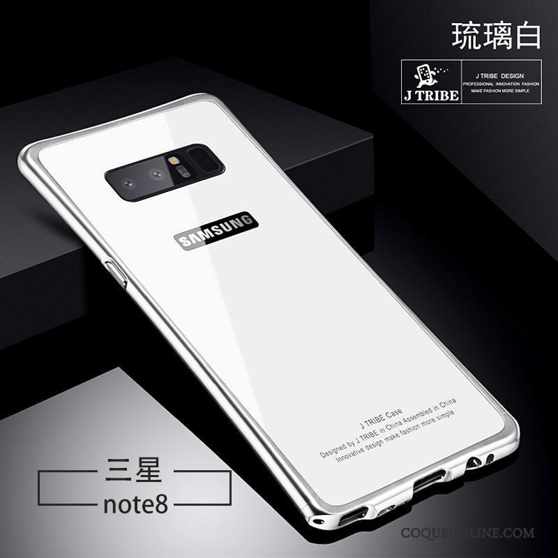 Samsung Galaxy Note 8 Verre Protection Créatif Étui Blanc Étoile Coque De Téléphone