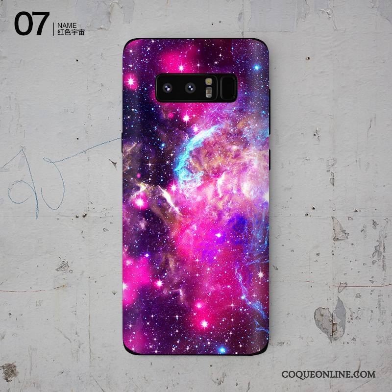 Samsung Galaxy Note 8 Étoile Couleur Violet Membrane Téléphone Portable Personnalité Coque