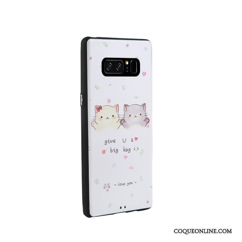 Samsung Galaxy Note 8 Étui Peinture Tendance Blanc Coque De Téléphone Protection Fluide Doux