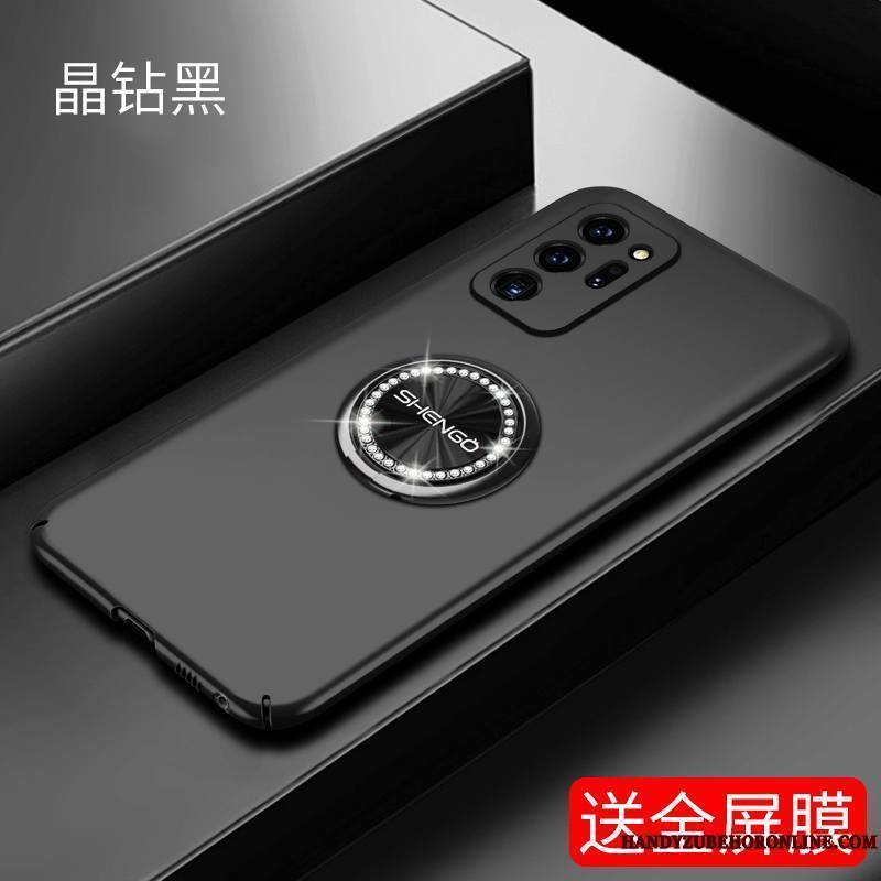 Samsung Galaxy Note20 Ultra Coque Délavé En Daim Protection Étoile Étui Téléphone Portable Noir