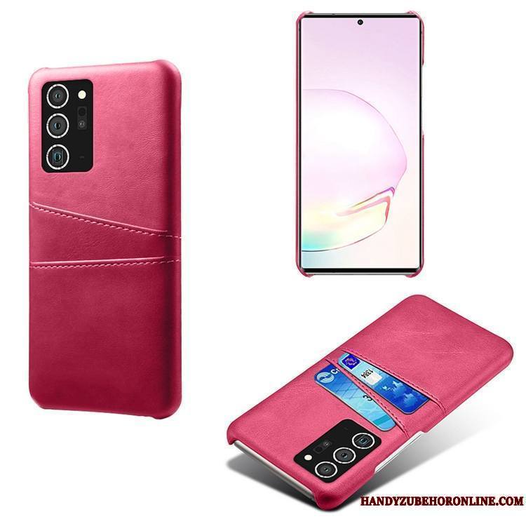 Samsung Galaxy Note20 Ultra Personnalité Sac Carte Rouge Étoile Coque De Téléphone