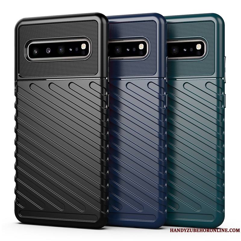 Samsung Galaxy S10 5g Fluide Doux Étoile Coque De Téléphone Noir