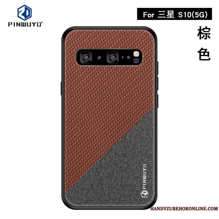 Samsung Galaxy S10 5g Modèle Fleurie Tissu Coque De Téléphone Incassable Étui Étoile