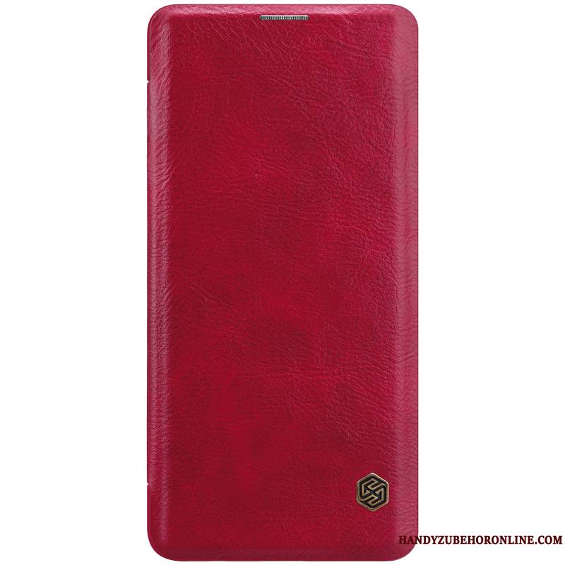 Samsung Galaxy S10 5g Protection Housse Téléphone Portable Étui Coque Étui En Cuir Rouge