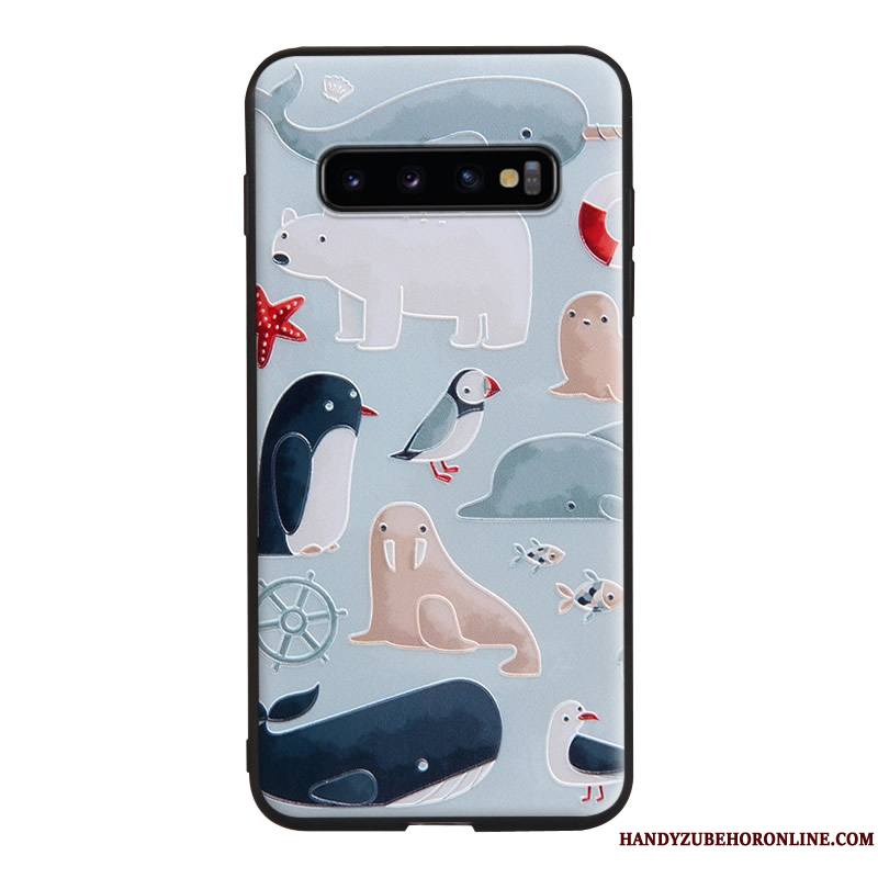 Samsung Galaxy S10 Coque Dessin Animé Étoile Protection Fluide Doux Ornements Suspendus Étui Charmant