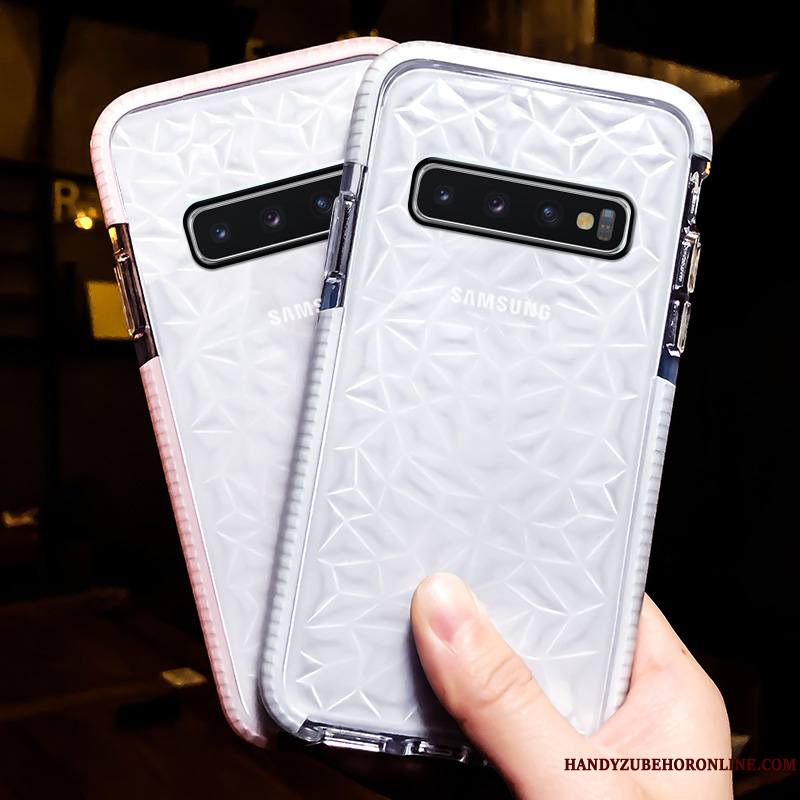 Samsung Galaxy S10 Coque Personnalité Silicone Étui Fluide Doux Net Rouge Incassable Tout Compris