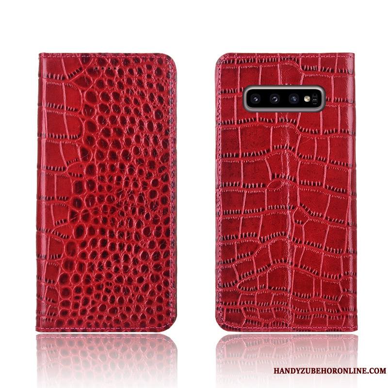 Samsung Galaxy S10+ Coque Rouge Étoile Étui Protection Fluide Doux De Téléphone