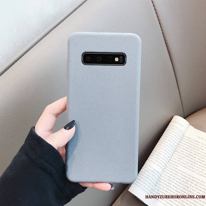 Samsung Galaxy S10+ Coque Tout Compris Incassable Délavé En Daim Luxe Nouveau Gris Protection