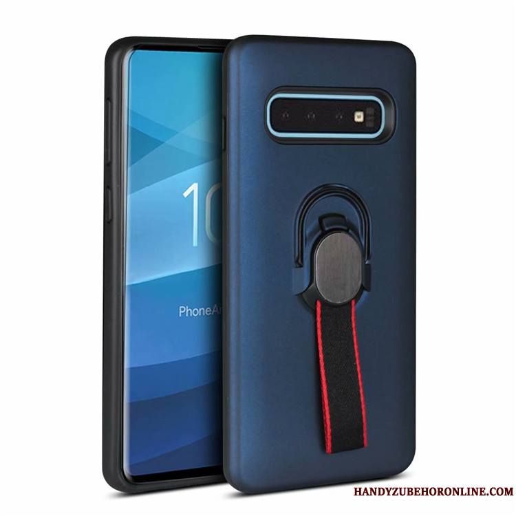 Samsung Galaxy S10+ Coque À Bord Étoile Incassable Protection Support Étui Bleu