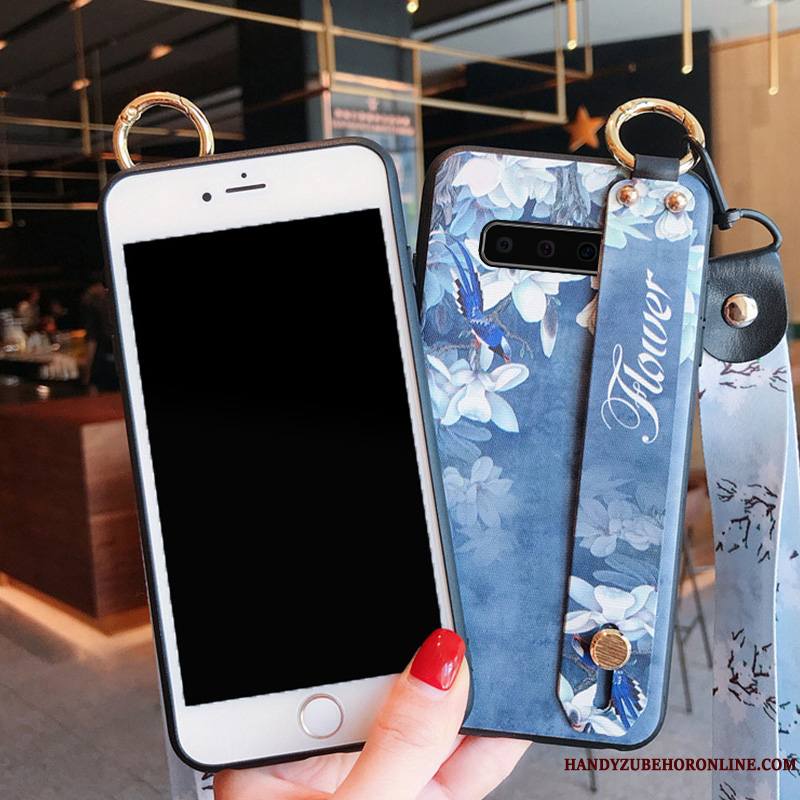 Samsung Galaxy S10 Marque De Tendance Très Mince Nouveau Étoile Bleu Fluide Doux Coque De Téléphone