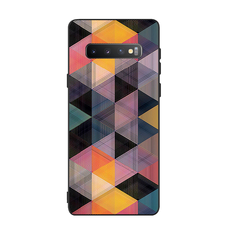 Samsung Galaxy S10 Étoile Créatif Coque De Téléphone Géométrie Silicone Modèle Multicolore