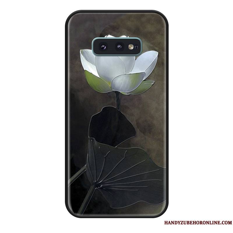 Samsung Galaxy S10e Coque Ornements Suspendus Étoile Tout Compris Silicone Incassable Étui Blanc