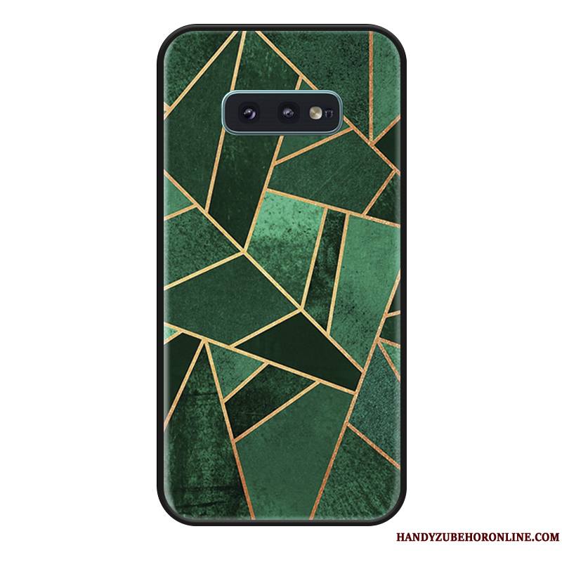 Samsung Galaxy S10e Coque Simple Vert Créatif Mode Étui Protection Incassable