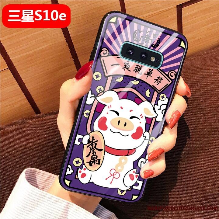 Samsung Galaxy S10e Incassable Mode Nouveau Coque De Téléphone Violet Dessin Animé Créatif