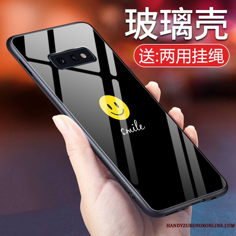 Samsung Galaxy S10e Silicone Coque De Téléphone Étui Charmant Noir Étoile Verre