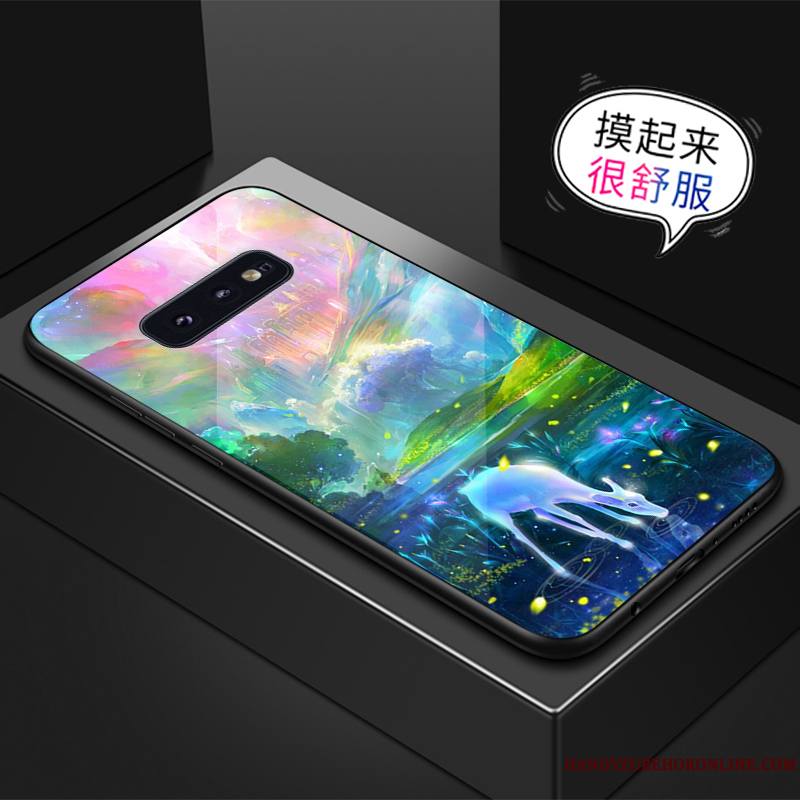 Samsung Galaxy S10e Vert Incassable Étoile Coque De Téléphone Verre Créatif