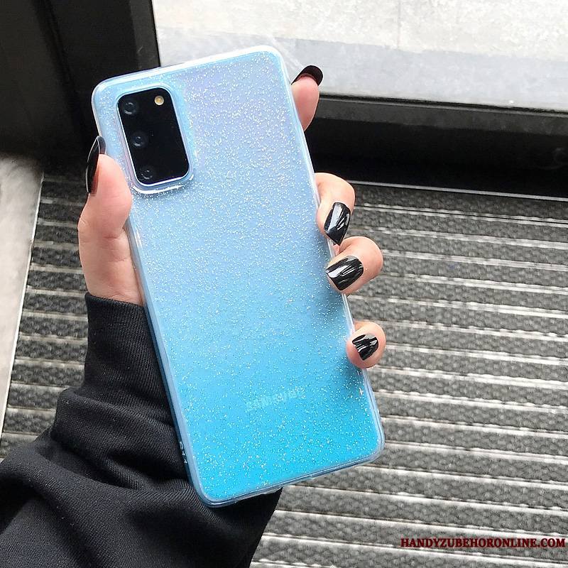 Samsung Galaxy S20 Coque Étoile Bleu Couleur Protection Tout Compris Petit Ornements Suspendus