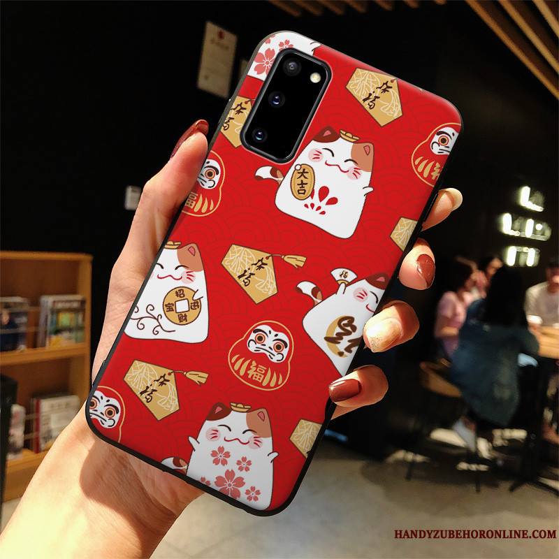 Samsung Galaxy S20 Coque Étoile Silicone Chat Étui Incassable Dessin Animé Richesse