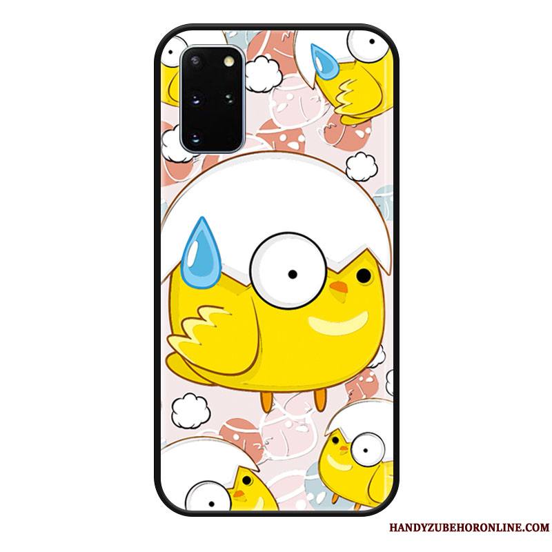 Samsung Galaxy S20+ Tendance Dessin Animé Poulet Délavé En Daim Petit Coque De Téléphone Protection