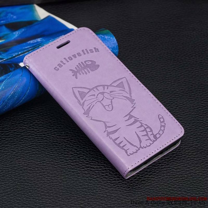 Samsung Galaxy S20 Ultra Coque Chat Violet Charmant Étoile Housse Étui Protection