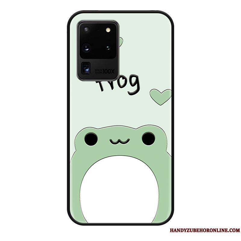 Samsung Galaxy S20 Ultra Coque Silicone Dessin Animé Ours Petit Protection Cœur Vert