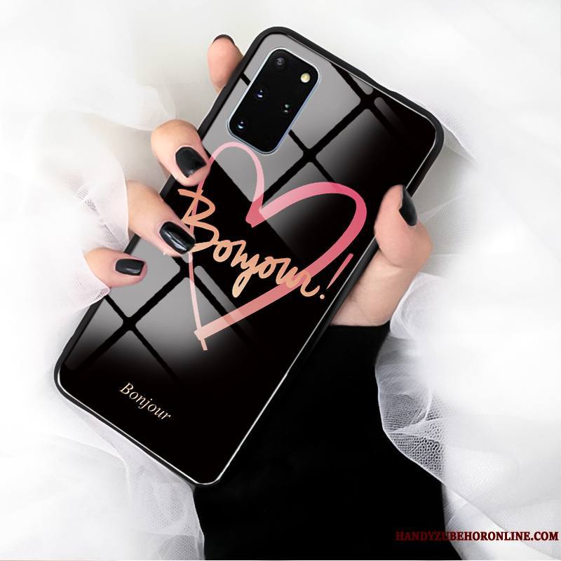 Samsung Galaxy S20 Étoile Étui Verre Amour Coque De Téléphone Noir Protection