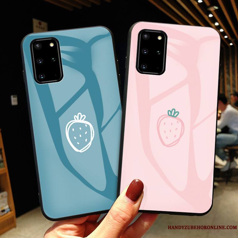 Samsung Galaxy S20+ Étui Protection Coque De Téléphone Personnalité Fraise Incassable Verre