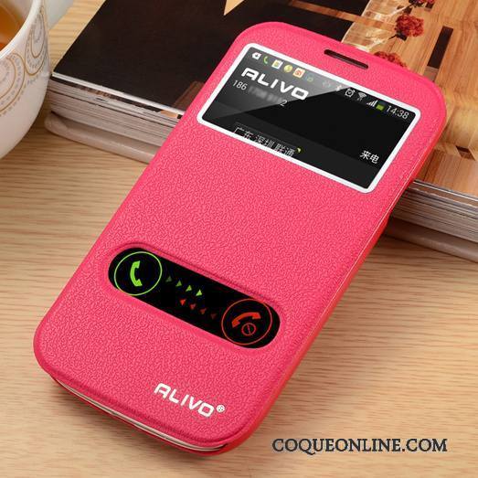 Samsung Galaxy S3 Coque De Téléphone Incassable Tout Compris Étui En Cuir Rouge Étoile Clamshell