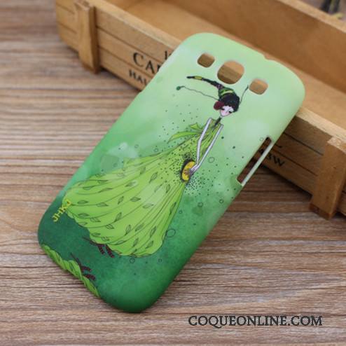 Samsung Galaxy S3 Délavé En Daim Difficile Étui Vert Étoile Coque De Téléphone Dessin Animé