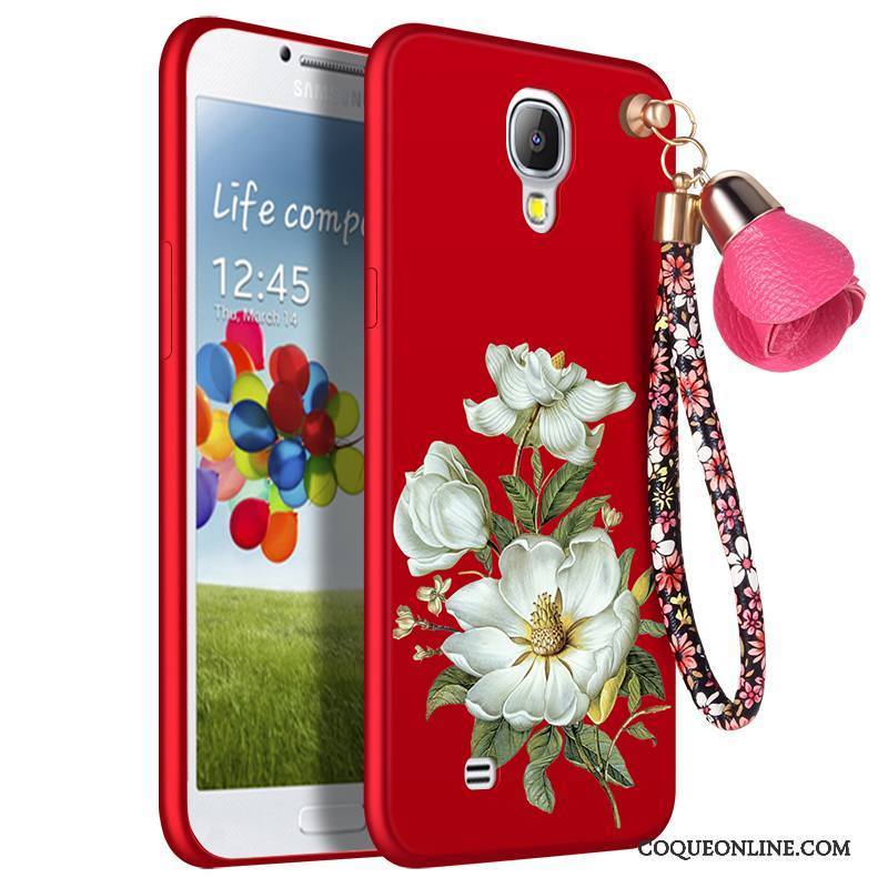 Samsung Galaxy S4 Silicone Rouge Légères Tout Compris Étoile Coque Fluide Doux