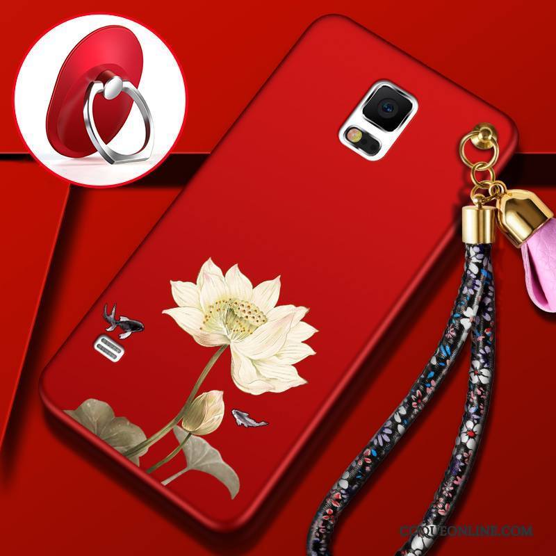 Samsung Galaxy S5 Coque De Téléphone Téléphone Portable Étoile Incassable Fluide Doux Rouge Étui