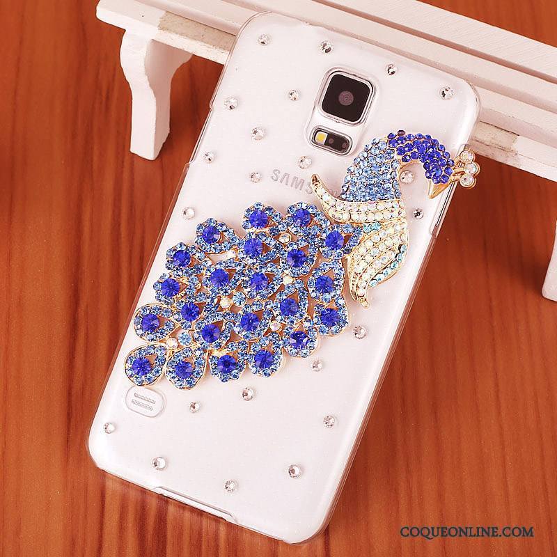 Samsung Galaxy S5 Coque Difficile Tendance Étoile Étui Violet Protection Strass