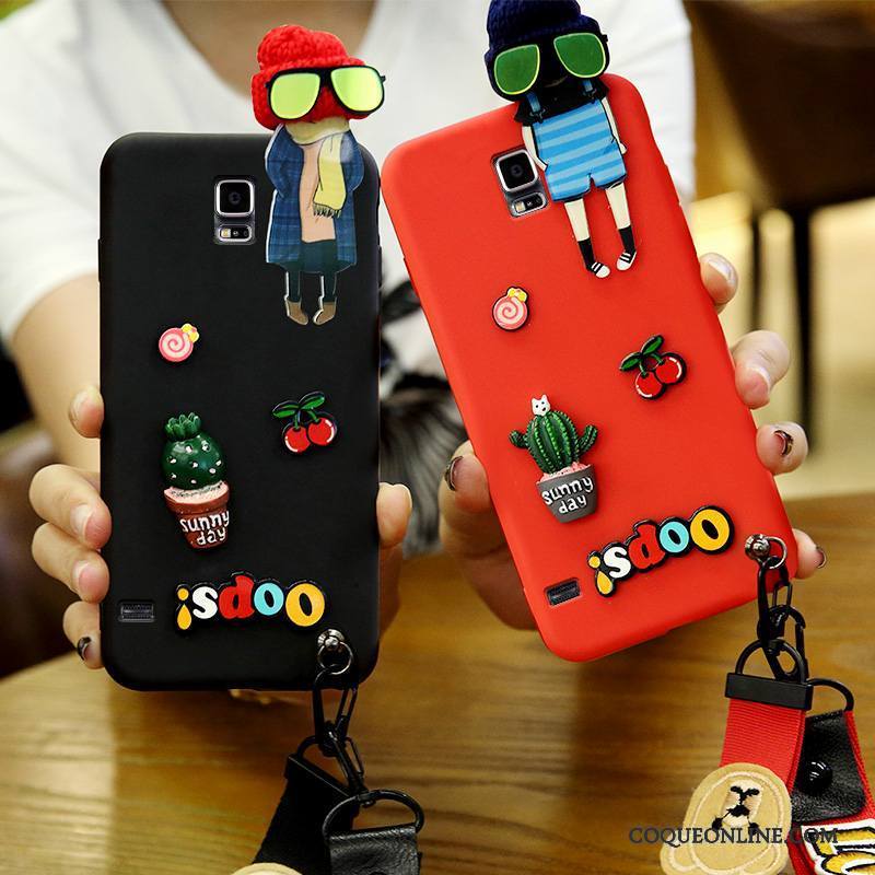 Samsung Galaxy S5 Coque Étui Dessin Animé Protection Étoile Rouge Charmant Incassable