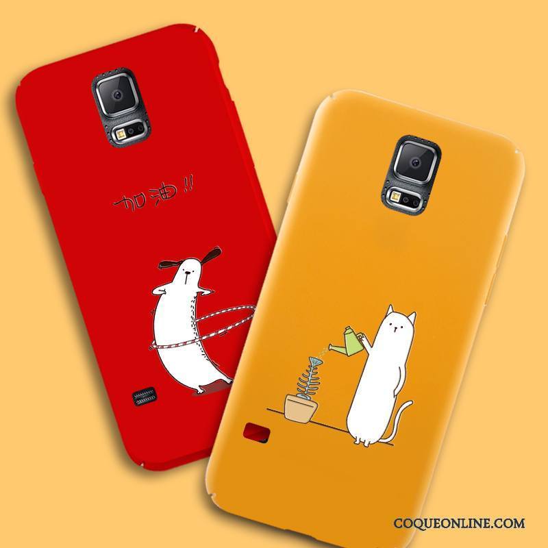 Samsung Galaxy S5 Coque Étui Étoile Jaune Délavé En Daim Tout Compris Difficile Personnalité