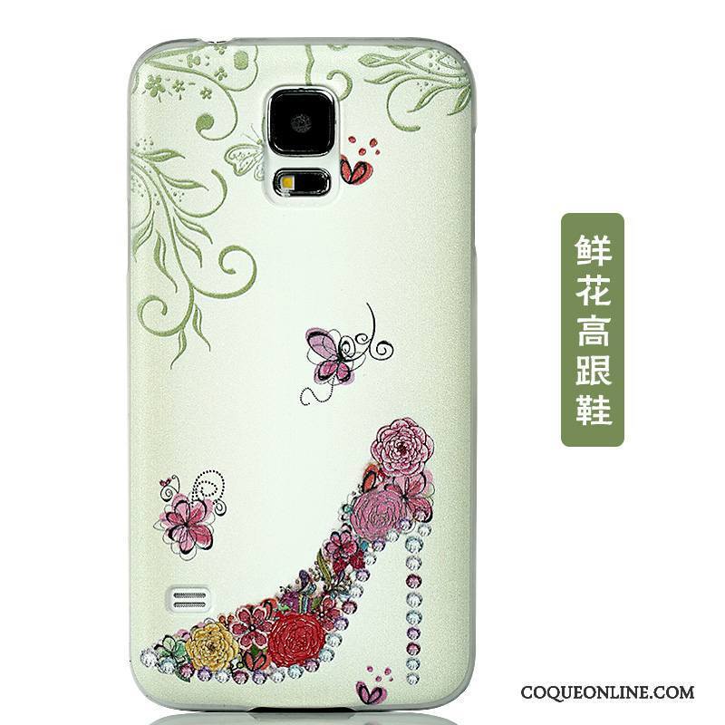 Samsung Galaxy S5 Dessin Animé Coque De Téléphone Couvercle Arrière Étoile Protection Tendance Vert