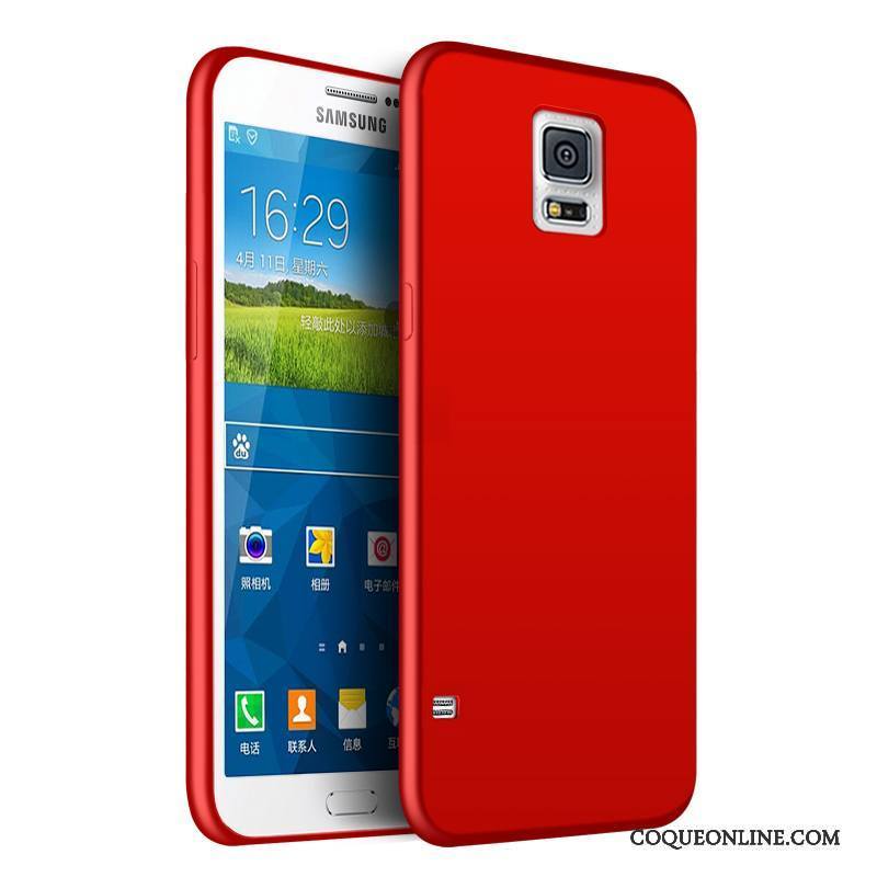 Samsung Galaxy S5 Fluide Doux Incassable Tout Compris Rouge Coque Protection Étui