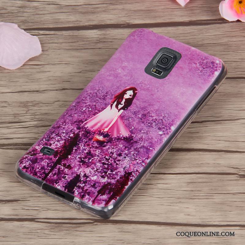 Samsung Galaxy S5 Incassable Coque De Téléphone Étui Violet Silicone Téléphone Portable Protection