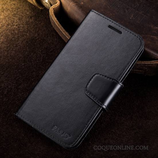 Samsung Galaxy S5 Téléphone Portable Étui En Cuir Noir Coque Protection Fluide Doux Étoile