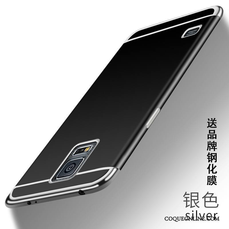 Samsung Galaxy S5 Étui Protection Fluide Doux Coque De Téléphone Argent Silicone Étoile
