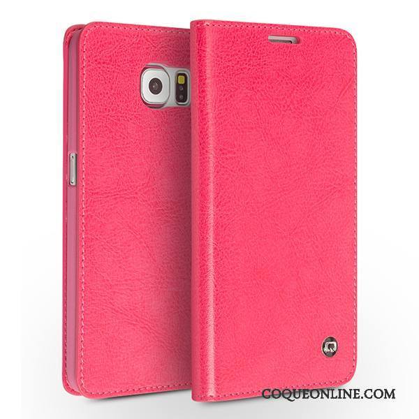 Samsung Galaxy S6 Coque De Téléphone Étoile Téléphone Portable Rouge Housse Étui Étui En Cuir