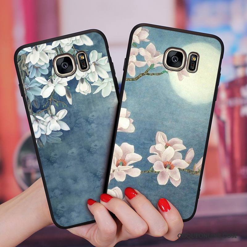 Samsung Galaxy S6 Edge + Coque De Téléphone Silicone Vintage Ornements Suspendus Incassable Art Tout Compris