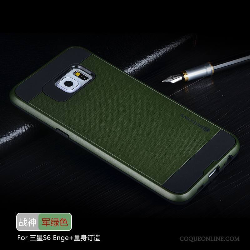 Samsung Galaxy S6 Edge + Protection Silicone Vert Foncé Incassable Étoile Téléphone Portable Coque De Téléphone