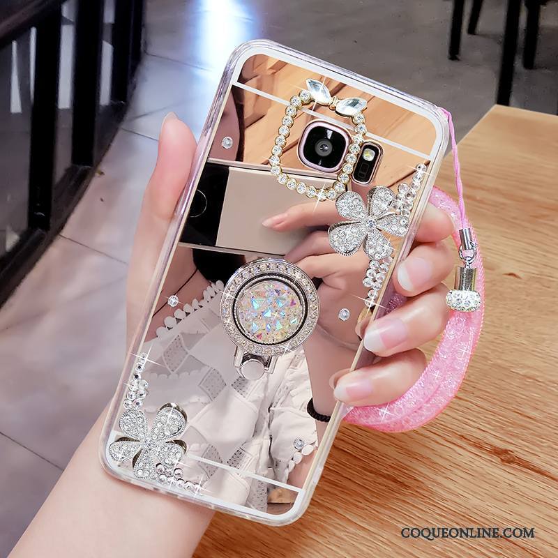 Samsung Galaxy S6 Edge + Étui Fluide Doux Miroir Argent Étoile Personnalité Coque De Téléphone