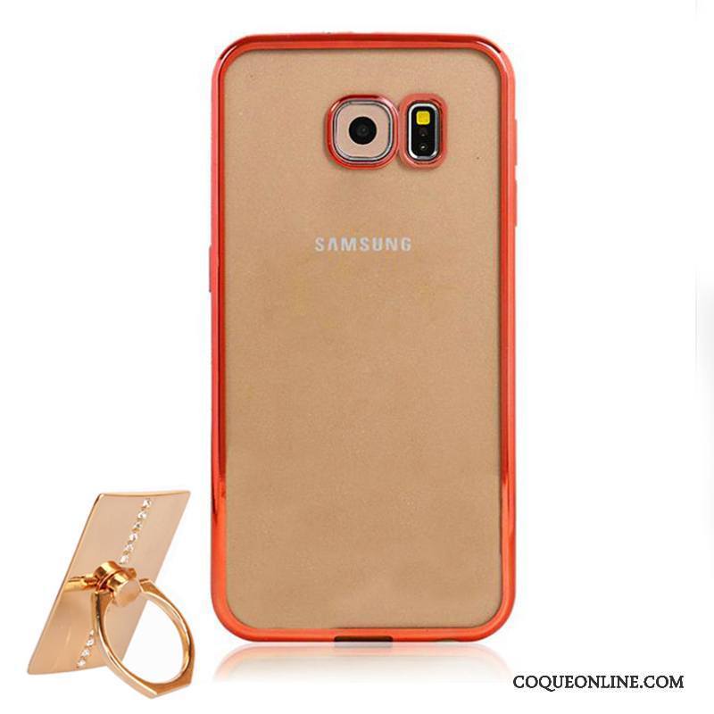 Samsung Galaxy S6 Fluide Doux Transparent Étoile Silicone Téléphone Portable Coque Support