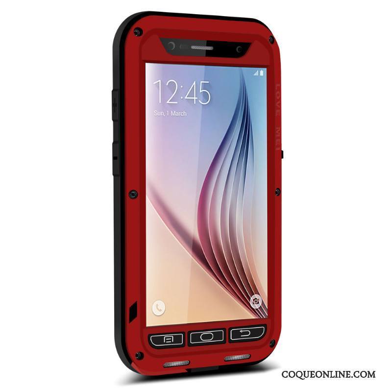 Samsung Galaxy S6 Protection Silicone Incassable Rouge Coque De Téléphone Étoile Tout Compris